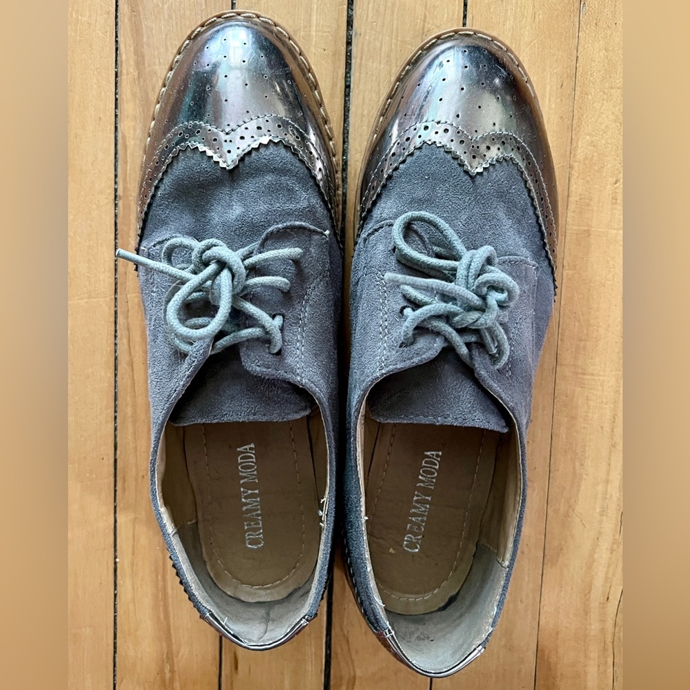 Two Tone Brogues Wingtips Oxford Shoes